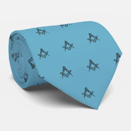 Masonic Freemason Blue Pattern Krawatte