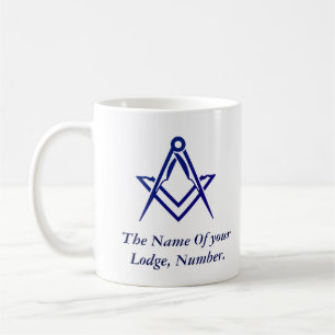 Masonic Freemason Compass Blue Kaffeetasse
