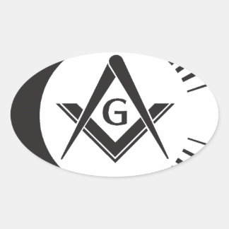 Masonic, Freemason, Masons Ovaler Aufkleber