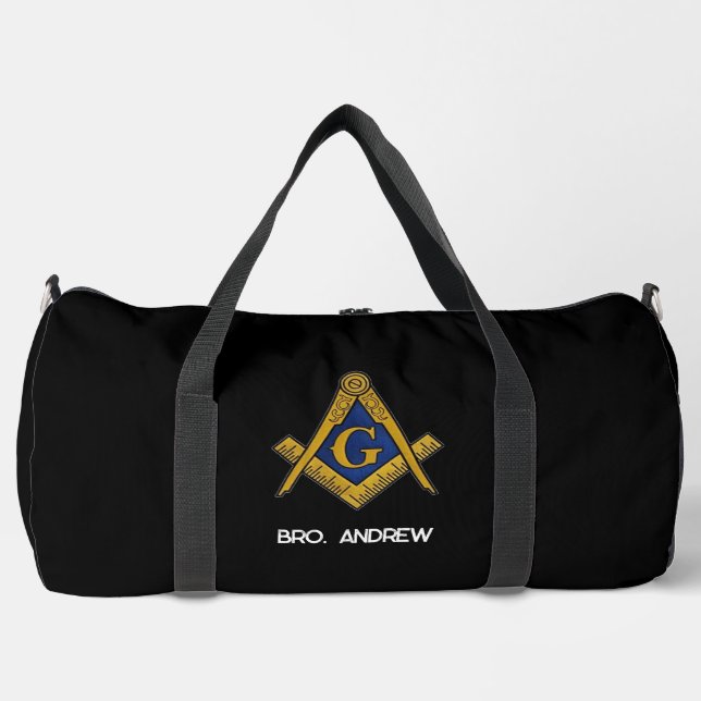 Masonic Freemasons Mauerwerk Oes Square und Compas Duffle Bag (Vorderseite)