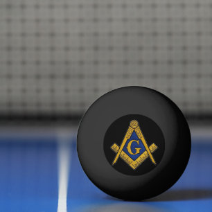 Masonic Freemasons Mauerwerk Oes Square und Compas Tischtennisball