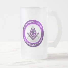 Masonic Frosted Mug Purple