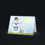 Masonic Frosty the Snowman Weihnachten<br><div class="desc">Was ist das Geheimnis dieses Schneemans? Könnte es sein, dass er ein Maurer ist und die Hitze aushalten kann? Mit diesen lustigen, masonischen Weihnachtskarten können Sie sich in diesem Jahr ein paar gute Lachen und Beifall an die Brüder und ihre Familien in der Lodge richten! Die lustigen Urlaubsszenarien und die...</div>