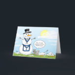 Masonic Frosty the Snowman Weihnachten<br><div class="desc">Was ist das Geheimnis dieses Schneemans? Könnte es sein, dass er ein Maurer ist und die Hitze aushalten kann? Mit diesen lustigen, masonischen Weihnachtskarten können Sie sich in diesem Jahr ein paar gute Lachen und Beifall an die Brüder und ihre Familien in der Lodge richten! Die lustigen Urlaubsszenarien und die...</div>