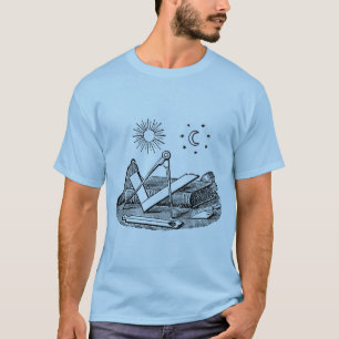 Masonic G Kenning Blockcut Gravur aus dem 19. Jahr T-Shirt