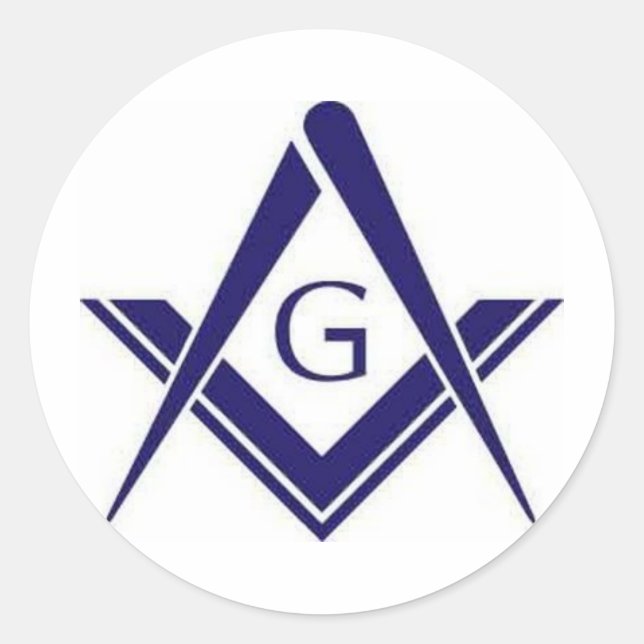 Masonic-G-Produkte Runder Aufkleber (Vorderseite)