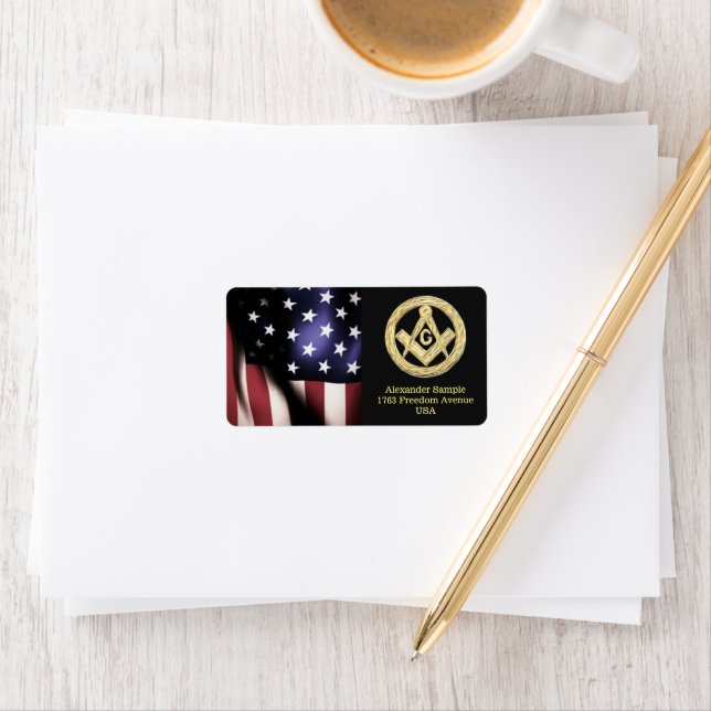 Masonic Golden Rush Adressaufkleber (Insitu)