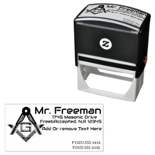 Masonic Golden Rush Permastempel