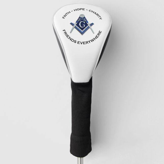 Masonic Golf Head Cover Blue Golf Headcover (Vorderseite)