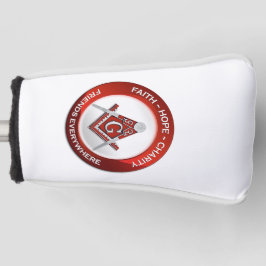 Masonic Golf Putter Cover Red Golf Headcover