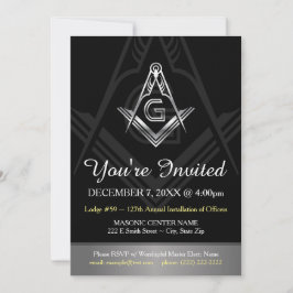 Masonic Jährliche Einladung von Offizieren