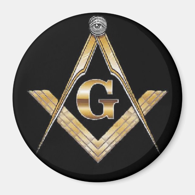 Masonic-Magnet schwarz Magnet (Vorne)