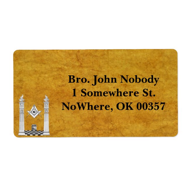 Masonic Mailing Labels (Vorne)