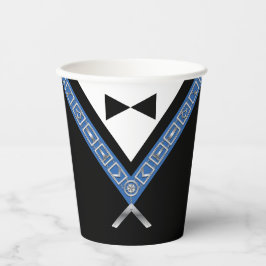 Masonic Masters Jewel Tux Template Freemason Party Pappbecher
