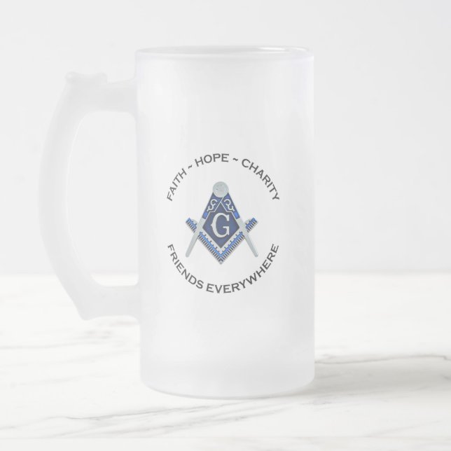 Masonic Mattiert Tasse Blue (Links)