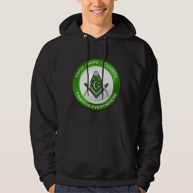 Masonic Men's Hoodie Green (Vorderseite)