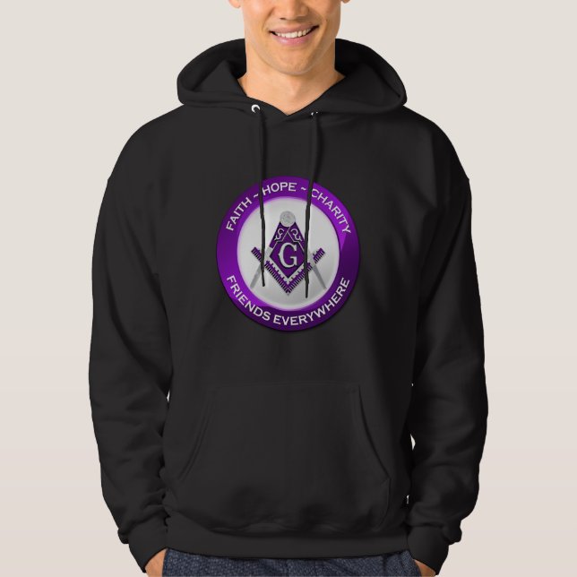 Masonic Men's Hoodie Purple (Vorderseite)