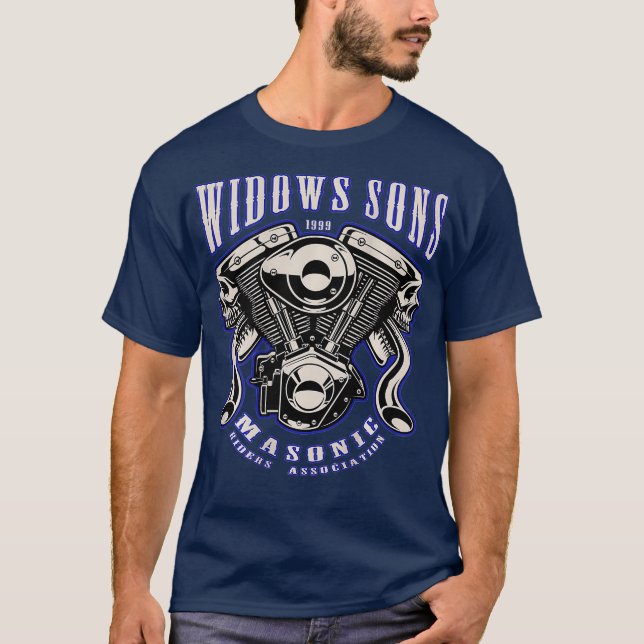 Masonic Merch Widows Sons VTwin T-Shirt (Vorderseite)