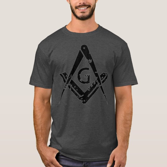 Masonic Military Veteran Freemason Square T-Shirt (Vorderseite)
