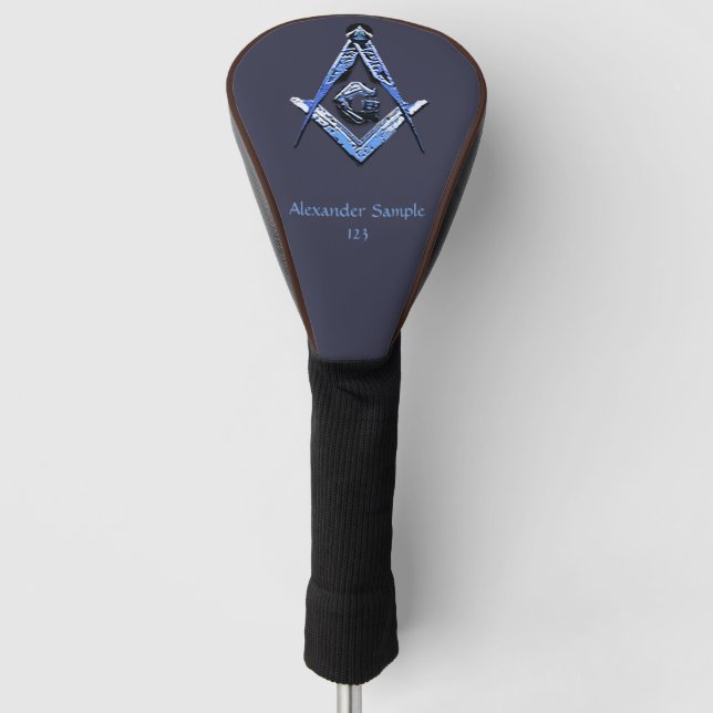 Masonic Minds (blau) Golf Headcover (Vorderseite)