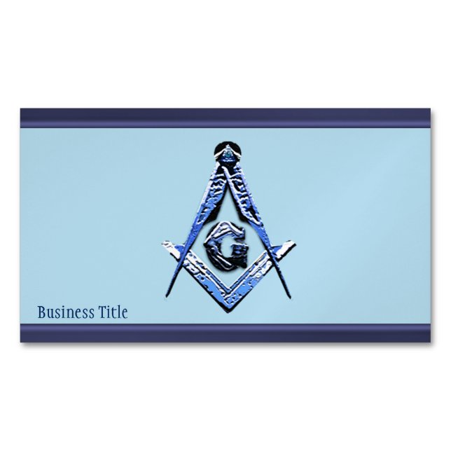 Masonic Minds (blau) Magnetische Visitenkarte (Vorderseite)
