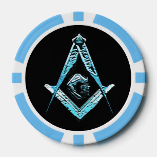 Masonic Minds (BrightBlue) Pokerchips