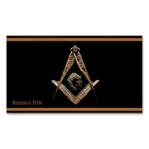 Masonic Minds (Golden) Magnetische Visitenkarte