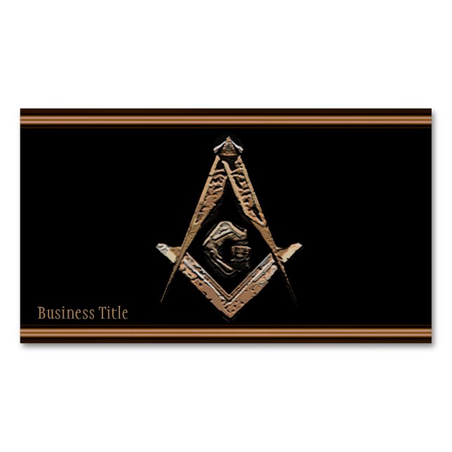 Masonic Minds (Golden) Magnetische Visitenkarte (Vorderseite)