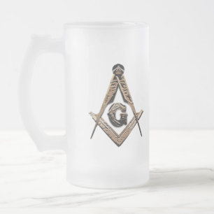 Masonic Minds (Golden) Mattglas Bierglas