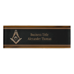 Masonic Minds (Golden) Namenschild