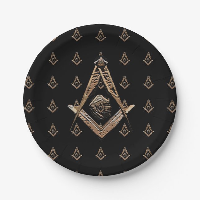 Masonic Minds (Golden) Pappteller (Vorderseite)