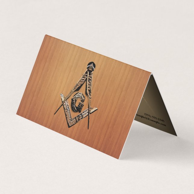 Masonic Minds (GoldenWooded) Visitenkarten (Vorderseite)