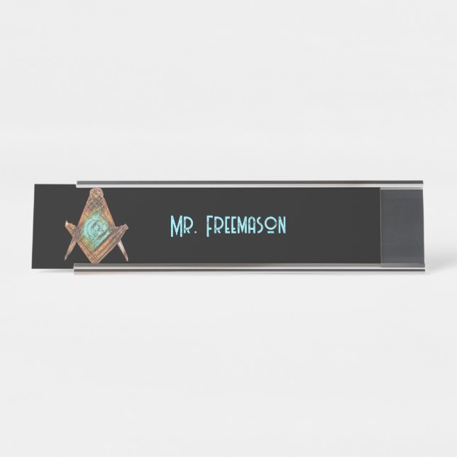 Masonic Minds (MysteriousSs) Schreibtischnamensplakette (Vorderseite )