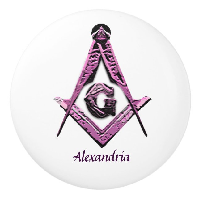 Masonic Minds (Pink) Keramikknauf (Vorderseite)