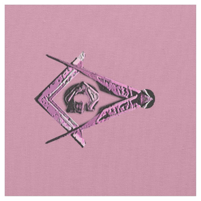 Masonic Minds (Pink) Stoff (Nahaufnahme)