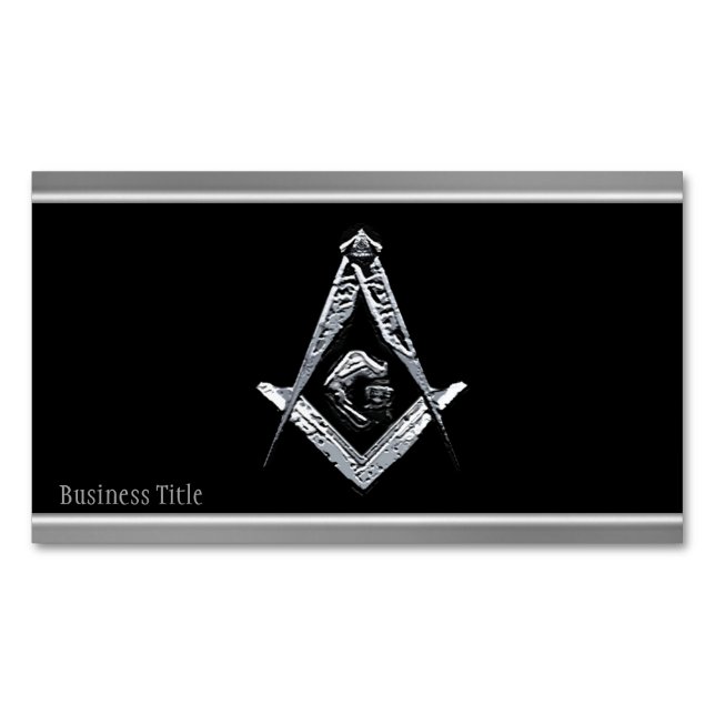 Masonic Minds (Silvery) Magnetische Visitenkarte (Vorderseite)