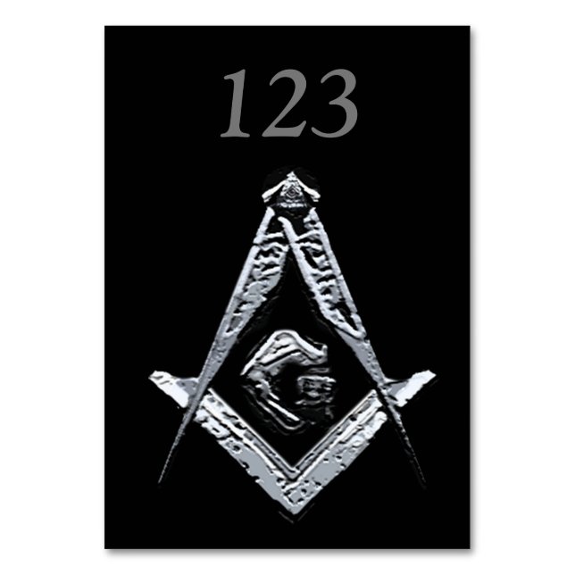 Masonic Minds (Silvery) Tischnummer (Rückseite)