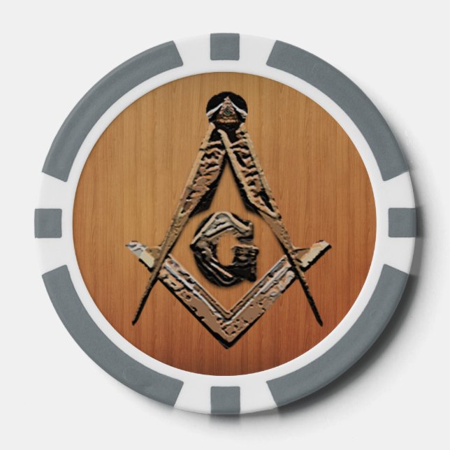 Masonic Minds (Wooded) Pokerchips (Vorderseite)