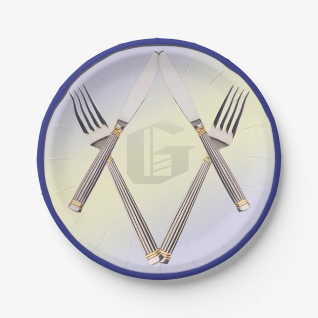 Masonic Paper Plate Pappteller (Vorderseite)