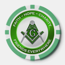 Masonic Poker Chips Green