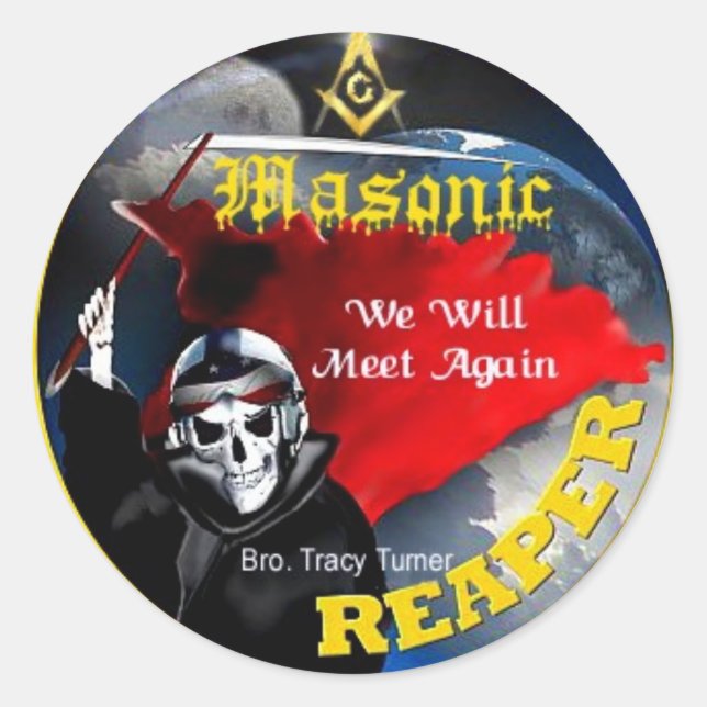 Masonic Sensenmann Stickers (Vorderseite)