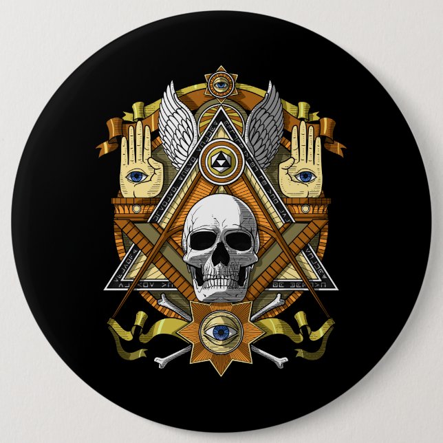 Masonic Skull Button (Vorderseite)