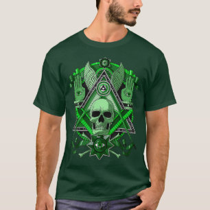 Masonic Skull Illuminati Eye Freemason Esoteric T-Shirt