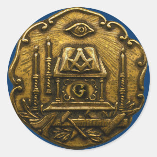 Masonic Small ink Runder Aufkleber