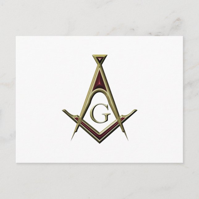 Masonic Square & Compass Postkarte (Vorderseite)