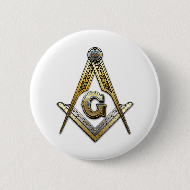 Masonic Square und Compasses Button (Vorderseite)