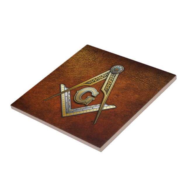 Masonic Square und Compasses Fliese (Seite)