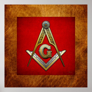 Masonic Square und Compasses Poster