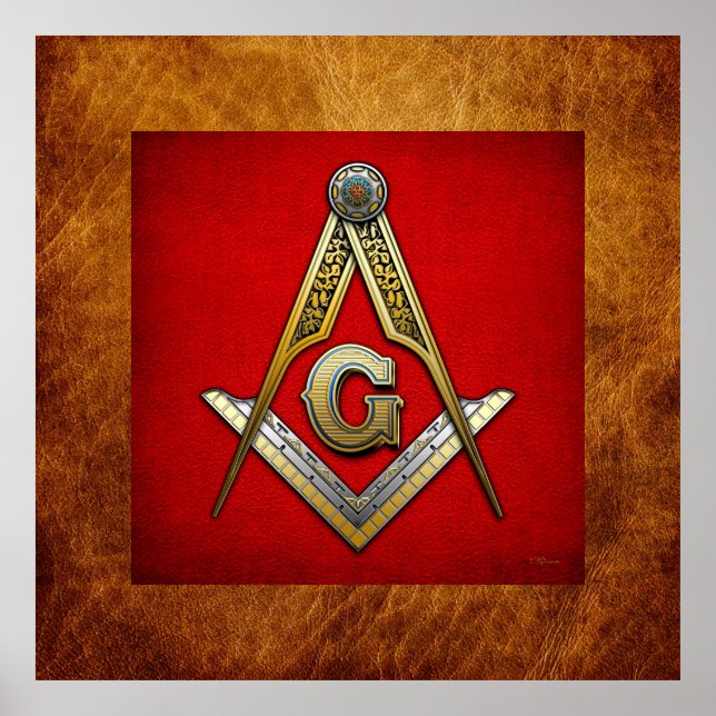 Masonic Square und Compasses Poster (Vorne)