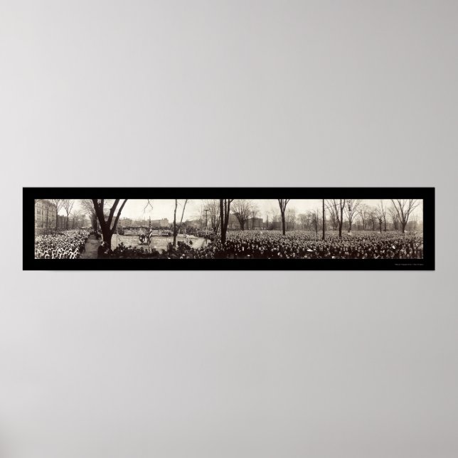 Masonic Temple Detroit Foto 1920 Poster (Vorne)